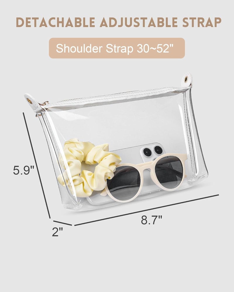 FANGSUN Clear Purse for Women, Clear Crossbody Bag Stadium Approved, Small Transparent Handbag for Concert Event Festival - Image 3